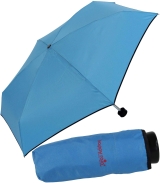 Ultra Mini Taschenschirm Damen Regenschirm Uni - aqua