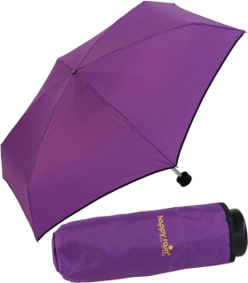 Ultra Mini Taschenschirm Damen Regenschirm Uni - lila