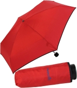 Ultra Mini Taschenschirm Damen Regenschirm Uni - rot