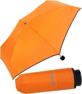 Ultra Mini Taschenschirm Damen Regenschirm Uni - orange