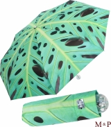 M&amp;P Super-Mini Damen Taschenschirm Regenschirm Fotografico - Philodendron