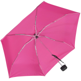 iX-brella Super-Mini-Taschenschirm - winziger Regenschirm im Etui - neon-pink