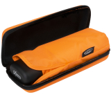 iX-brella Super-Mini-Taschenschirm - winziger Regenschirm im Etui - neon-orange