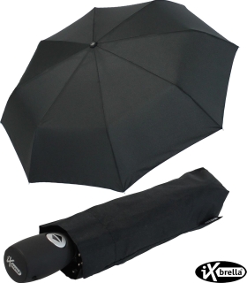 iX-brella stabiler Taschenschirm Mini Regenschirm mit Auf-Zu-Automatik - mid class schwarz