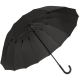 iX-brella Stockschirm 16teilig full-fiber mit Automatik - super stabil - 125 cm black