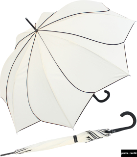 Pierre Cardin Stockschirm Damen groß stabil mit Automatik - Sunflower - weiß