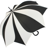 Pierre Cardin Stockschirm Damen groß stabil mit Automatik - Sunflower - schwarz-weiß