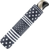 Taschenschirm Damen Auf-Zu Automatik Easymatic leicht stabil windfest - polka dots