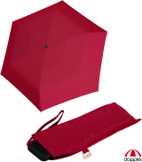 Doppler Mini Slim Damen Taschenschirm - extrem flach - uni very berry