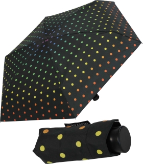 Regenschirm Taschenschirm mini mit Punkten verschiedene Farben 