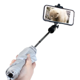 Regenschirm Selfie Stick Bluetooth -Mini UV-Protection Taschenschirm silber