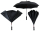 iX-brella Reverse - Automatik Regenschirm umgekehrt - umgedreht zu öffnen - schwarz-schwarz
