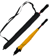 iX-brella Reverse - Automatik Regenschirm umgekehrt - umgedreht zu öffnen - schwarz-gelb