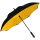 iX-brella Reverse - Automatik Regenschirm umgekehrt - umgedreht zu &ouml;ffnen - schwarz-gelb