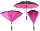 iX-brella Reverse - Automatik Regenschirm umgekehrt - umgedreht zu öffnen - schwarz-neon pink