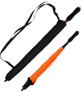 iX-brella Reverse - Automatik Regenschirm umgekehrt - umgedreht zu öffnen - schwarz-neon orange