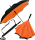 iX-brella Reverse - Automatik Regenschirm umgekehrt - umgedreht zu &ouml;ffnen - schwarz-neon orange