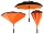 iX-brella Reverse - Automatik Regenschirm umgekehrt - umgedreht zu öffnen - schwarz-neon orange