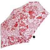 Doppler Mini Taschenschirm Havanna sturmfest leicht - Graffiti - rot