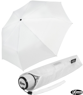 iX-brella Mini Ultra Light - Damen Taschenschirm mit großem Dach - extra leicht - weiß