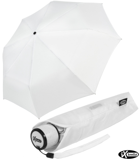 iX-brella Mini Ultra Light - Damen Taschenschirm mit großem Dach - extra leicht - weiß