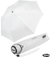 iX-brella Mini Ultra Light - Damen Taschenschirm mit großem Dach - extra leicht - weiß
