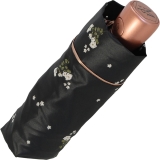 M&amp;P Damen Taschenschirm mit Auf-Zu Automatik - Floral schwarz