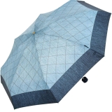 M&P Super-Mini Damen Taschenschirm klein leicht mit extra großem Dach - Jeans Borte