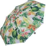 M&P Super-Mini Damen Taschenschirm klein leicht mit extra großem Dach - Tropic white