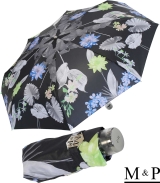 M&P Super-Mini Damen Taschenschirm klein leicht mit extra großem Dach - Tropic night
