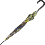 M&P Damen Regenschirm Long stabil Automatik Patchwork braun