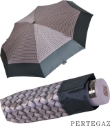 Edler Super Mini Taschenschirm Satin von PERTEGAZ - klein aber extra großes Dach - Trenzado flieder
