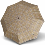 Knirps Taschenschirm T.200 Duomatic - stabil und sturmfest - Check beige