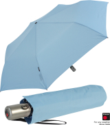Knirps Regenschirm Slim Duomatic - klein und leicht mit Auf-Zu Automatik - sky