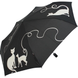 Knirps Regenschirm Slim Duomatic - klein und leicht mit Auf-Zu Automatik - kitty