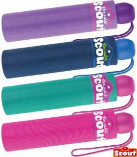 Scout Kinderschirm Mini Taschenschirm Basic mit reflektierenden Streifen