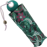 Mini Taschenschirm Damen Joy Heart klein und leicht - Paisley grün