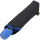 Bicolor Automatik Taschenschirm schwarz mit farbigem Griff und Einfassband - blau