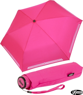 iX-brella Mini Kinderschirm Safety Reflex extra leicht - neon pink