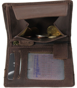 LandLeder 2 tlg Kombibörse PINCH OF WAX RFID Schutz - braun