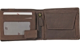 LandLeder 2 tlg Scheinbörse PINCH OF WAX RFID Schutz - braun