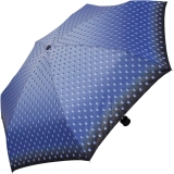 Cachemir Regenschirm Taschenschirm mini stabil sturmsicher Dots - blau