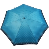 Cachemir Regenschirm Taschenschirm mini stabil sturmsicher Dots - t&uuml;rkis