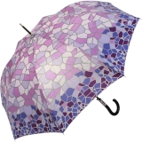 Gaudi Regenschirm Automatik Stockschirm Damen groß stabil sturmsicher Mosaik - lila