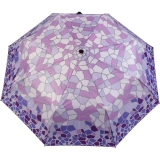 Gaudi Regenschirm Automatik Taschenschirm stabil sturmsicher mini Mosaik - lila