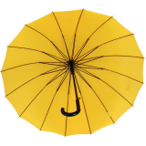 iX-brella long - hochwertiger Stockschirm 16-teilig mit Automatik sturmfest gelb