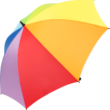 iX-brella Full-Fiber Golfschirm XXL 130cm leicht sturmfest mit Softgriff Regenbogen