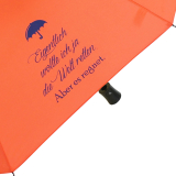 Regenschirm Set Stockschirm und Taschenschirm mit Automatik &quot;Eigentlich wollte ich ...&quot; - orange