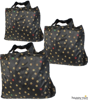 Emoticon Shopper-Bag-Set - 3 faltbare Einkaufsbeutel