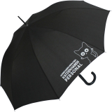 Regenschirm-Set Stockschirm und Taschenschirm mit Automatik &quot;Katzen haben Personal...&quot; schwarz navy-blau